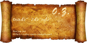 Oskó Zénó névjegykártya